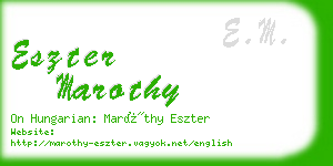 eszter marothy business card